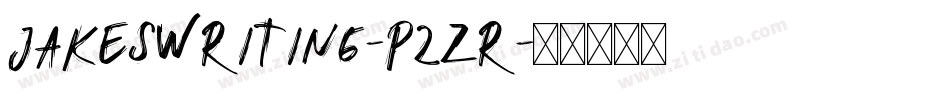 Jakeswriting-P2Zr字体转换