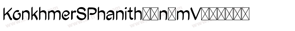 KonkhmerSPhanith7-n9mV字体转换
