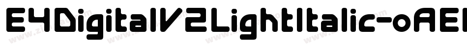 E4DigitalV2LightItalic-oAEV字体转换