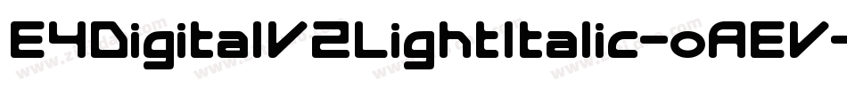 E4DigitalV2LightItalic-oAEV字体转换