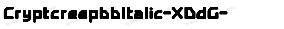 CryptcreepbbItalic-XDdG字体转换