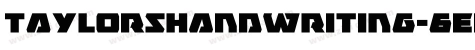 Taylorshandwriting-6Erv字体转换