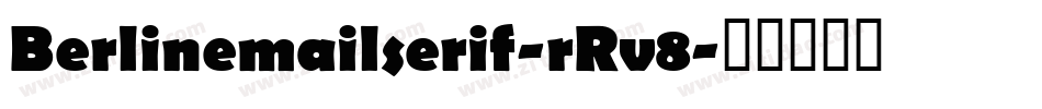 Berlinemailserif-rRv8字体转换
