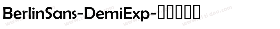 BerlinSans-DemiExp字体转换