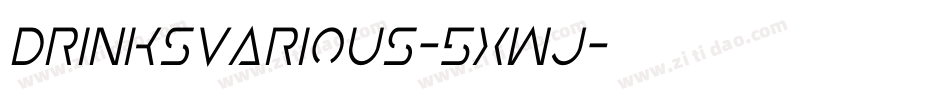 DrinksVarious-5XWj字体转换
