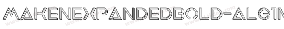 MakenExpandedBold-ALG1m字体转换