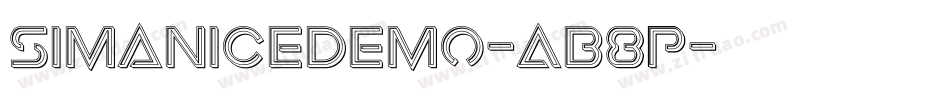 SimaniceDemo-AB8p字体转换 SimaniceDemo-AB8p字体转换