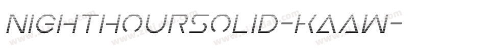 NighthourSolid-KAaW字体转换