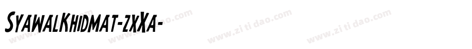 SyawalKhidmat-zxXa字体转换