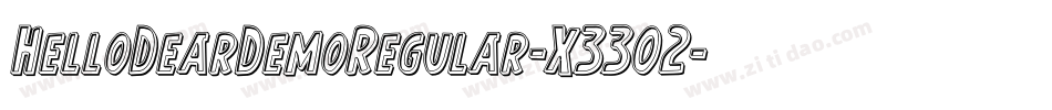 HelloDearDemoRegular-X33O2字体转换