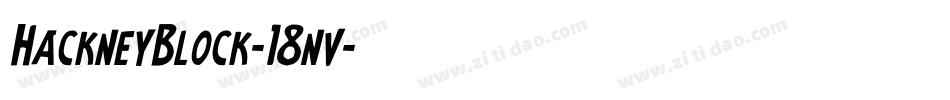 HackneyBlock-18nv字体转换