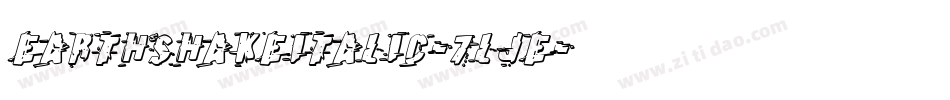 EarthshakeItalic-7lJE字体转换