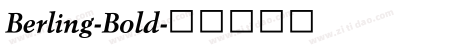 Berling-Bold字体转换