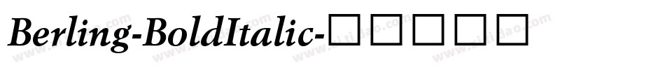 Berling-BoldItalic字体转换