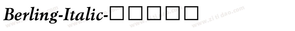 Berling-Italic字体转换