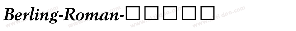 Berling-Roman字体转换