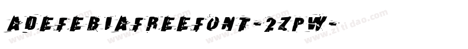 Adefebiafreefont-2zPW字体转换