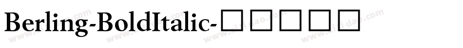 Berling-BoldItalic字体转换