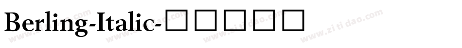 Berling-Italic字体转换