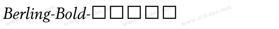 Berling-Bold字体转换
