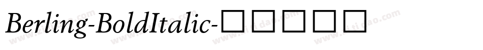 Berling-BoldItalic字体转换