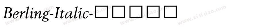 Berling-Italic字体转换