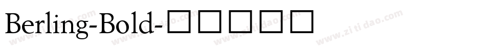 Berling-Bold字体转换