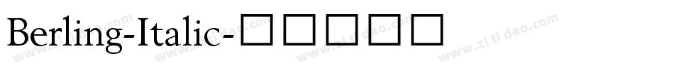 Berling-Italic字体转换