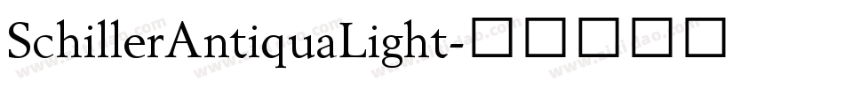SchillerAntiquaLight字体转换