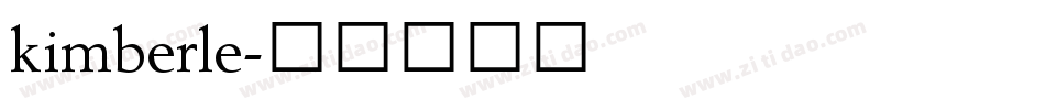 kimberle字体转换