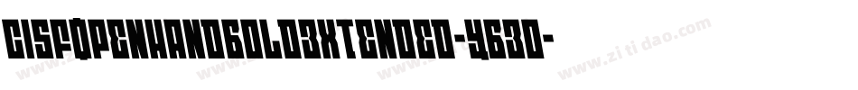 CisfOpenhandBoldExtended-YBEo字体转换