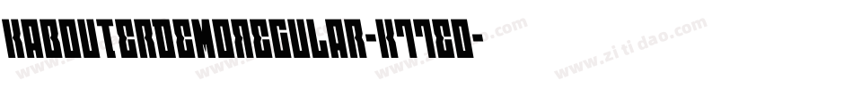 KabouterDemoRegular-K77eo字体转换