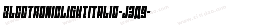 ElectronicLightItalic-j3A9字体转换