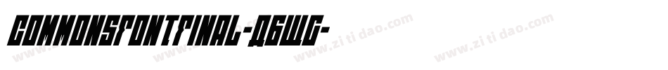 CommonsFontFinal-A6Wg字体转换