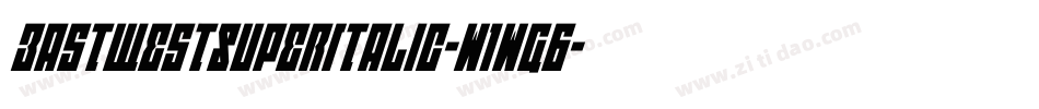 EastWestSuperItalic-w1wG6字体转换