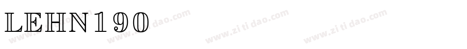 LEHN190字体转换