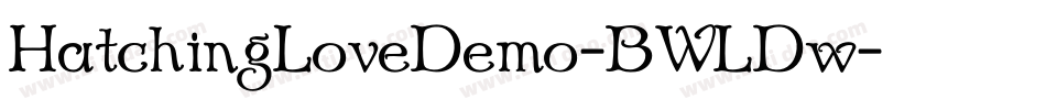HatchingLoveDemo-BWLDw字体转换