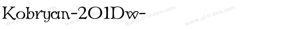 Kobryan-2O1Dw字体转换