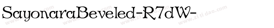SayonaraBeveled-R7dW字体转换
