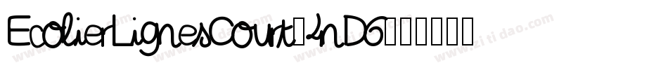 EcolierLignesCourt-4nD6字体转换