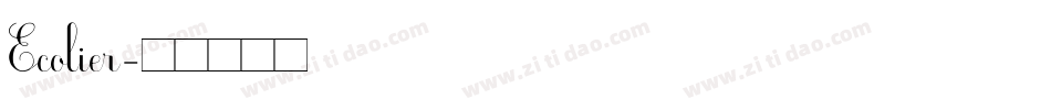 Ecolier字体转换