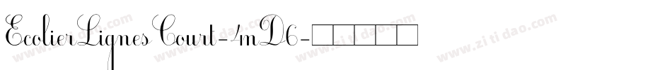 EcolierLignesCourt-4nD6字体转换
