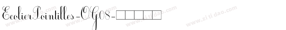 EcolierPointilles-OG08字体转换