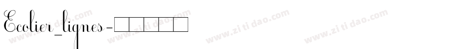 Ecolier_lignes字体转换