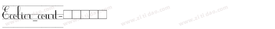 Ecolier_court字体转换