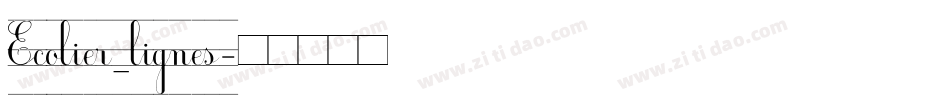 Ecolier_lignes字体转换