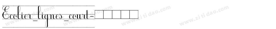 Ecolier_lignes_court字体转换
