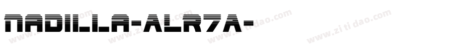 Nadilla-ALR7A字体转换