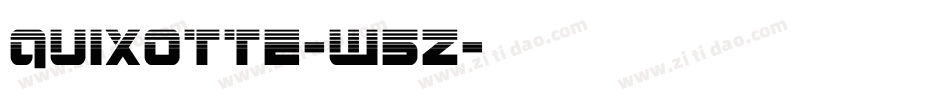 Quixotte-W5z字体转换