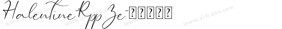 Halentine-RppZe字体转换
